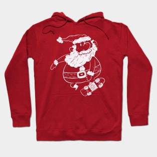 Skateboarding Santa Hoodie